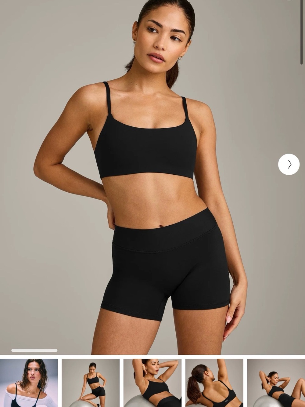 NWT Oner Active SOFTMOTION™ STRAPPY SPORTS BRA WITH GRAY LOGO Black M